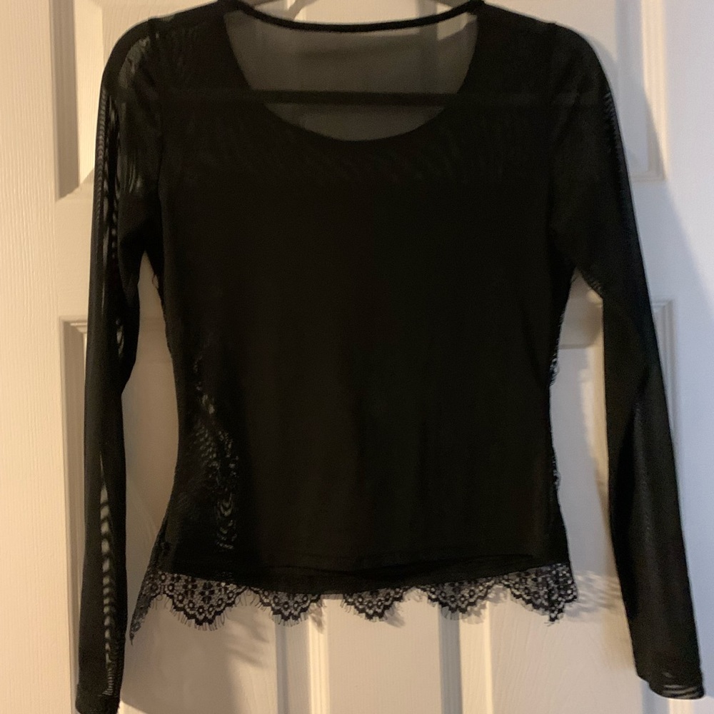 Black Lace long sleeve top